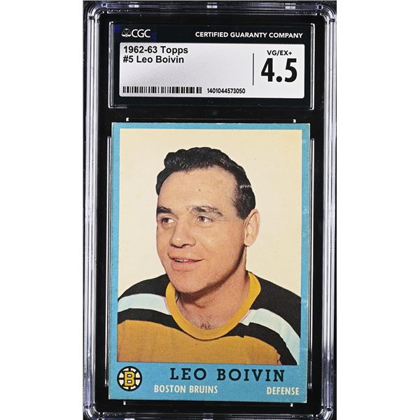 1962-63 Topps #5 Leo Boivin (CGC 4.5)