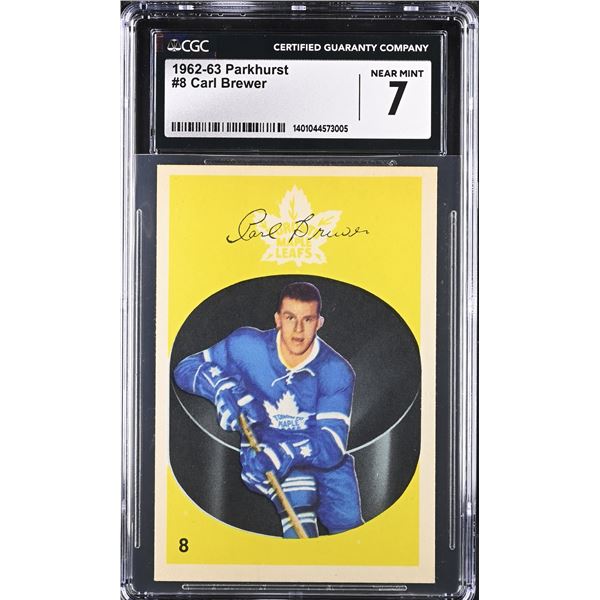 1962-63 Parkhurst #8 Carl Brewer (CGC 7)
