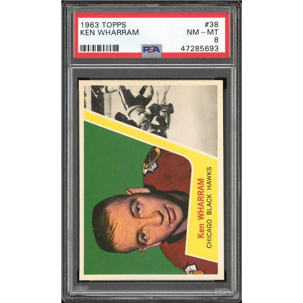 1963-64 Topps #38 Ken Wharram (PSA 8)