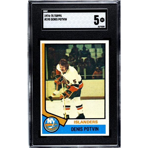 1974-75 Topps #195 Denis Potvin RC (SGC 5)