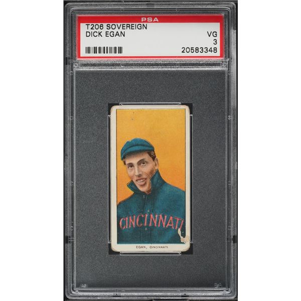 1909-11 T206 Dick Egan (PSA 3) Sovereign 350