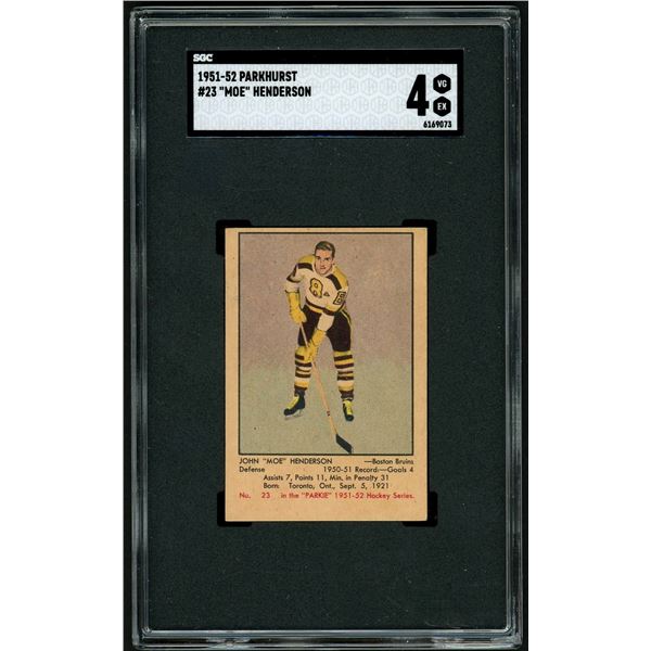 1951-52 Parkhurst #23 Moe Henderson RC (SGC 4)