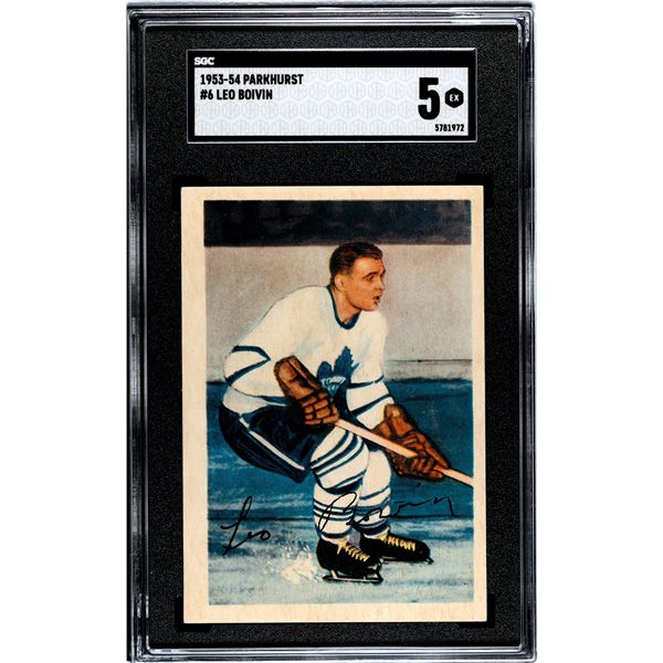 1953-54 Parkhurst #6 Leo Boivin (SGC 5)