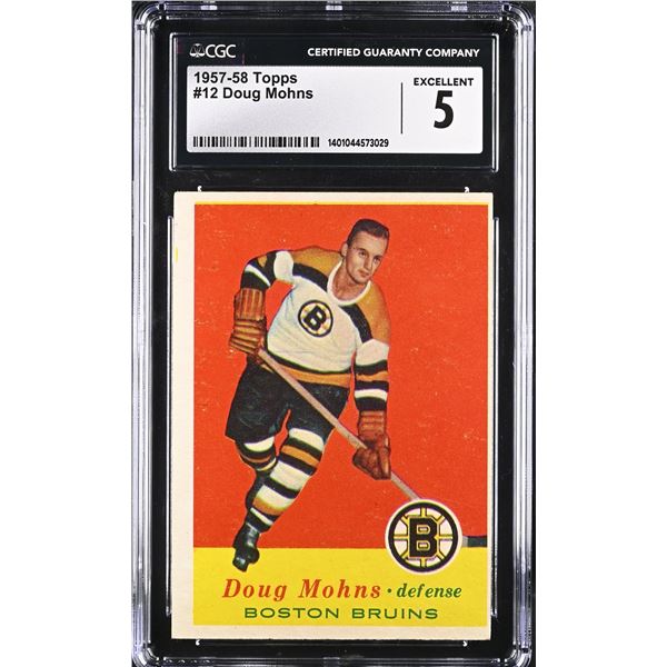 1957-58 Topps #12 Doug Mohns (CGC 5)
