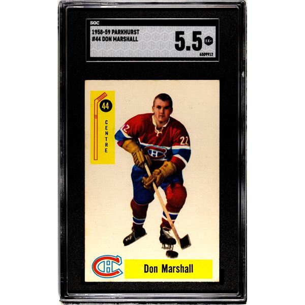 1958-59 Parkhurst #44 Don Marshall (SGC 5.5)