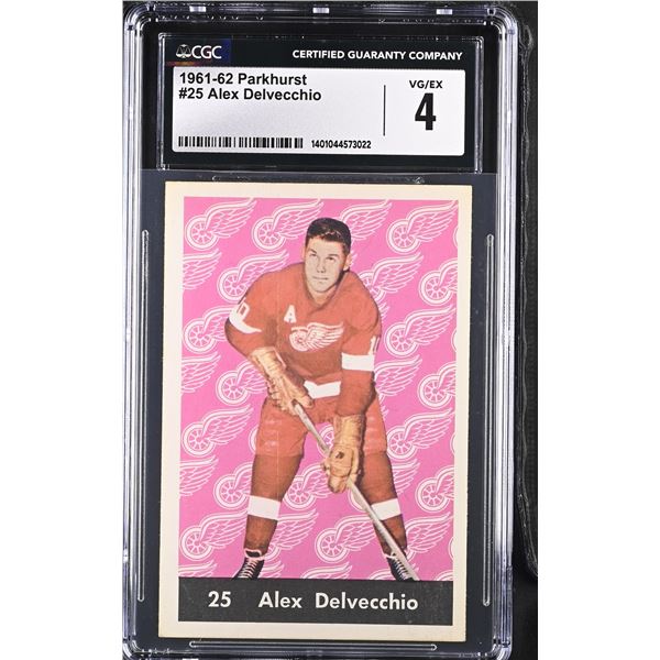 1961-62 Parkhurst #25 Alex Delvecchio (CGC 4)