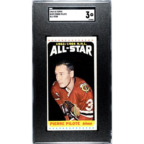 1964-65 Topps #109 Pierre Pilote AS (SGC 3)