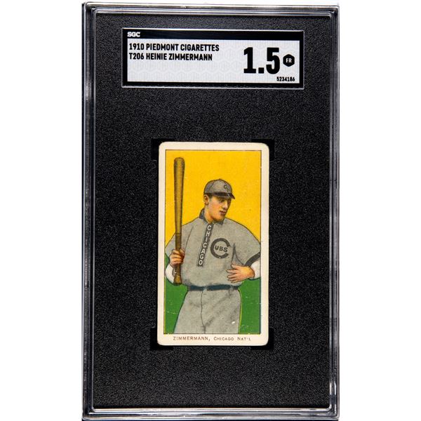 1909-11 T206 Heinie Zimmerman (SGC 1.5)