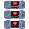 Image 1 : 3 BUNDLES OF RED HEART MONET YARN - 236YARDS PER
