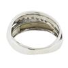 Image 6 : 14k Two Tone Gold 0.05 ctw Pave Diamond Polished Crossover Wide Dual Band Ring
