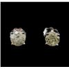 Image 1 : 1.16 ctw Diamond Stud Earrings - 14KT White Gold