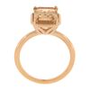 Image 7 : NEW 14k Rose Gold 3.13 ctw Emerald Cut Morganite Solitaire Twisted Wire Work Rin