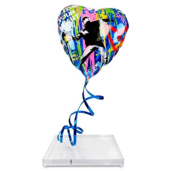 Flying Balloon Heart by Mr Brainwash Original