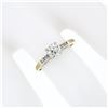Image 3 : Antique Art Deco 18k White Gold 0.55 ctw European Diamond Solitaire & Accent Rin