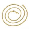 Image 3 : 14k Two Tone Gold 17" 3.1mm Fancy Polished Unique Twisted Link Chain Necklace