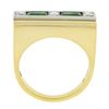 Image 8 : Unisex Vintage 18k Gold 1.10 ctw Baguette Tourmaline & Square Diamond Band Ring