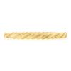 Image 3 : 14K Yellow Gold 6.5" 5.6mm Dual Finish Twisted Hinged Open Stack Bangle Bracelet