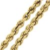Image 8 : 14K Yellow Gold Long Rope Chain Textured Knot Slide Dual Tassel Lariat Necklace