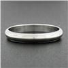Image 2 : NEW Mens Classic 14K White Gold 3.3mm Plain Dome Polished Wedding Band Ring