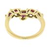 Image 6 : 14k Yellow Gold Lab Created Pink Sapphire Ruby Chevron Stackable Band Ring