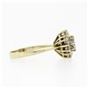 Image 5 : 18k Yellow Gold 0.93 ctw Fine Round Brilliant Diamond Petite Flower Cluster Ring
