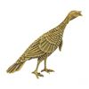 Image 1 : Vintage Solid 18k Yellow Gold Detailed Textured 3D Turkey Bird Pin Brooch