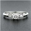 Image 2 : Antique Art Deco Platinum .34 ctw Round Diamond w/ Accents Promise Engagement Ri
