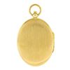 Image 3 : Vintage 14k Gold Brushed Textured Finish Extra Large XL Oval Locket Pendant