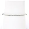 Image 1 : NEW 14k White Gold 0.90 ctw Round Diamond 6.25" Flexible Stackable Bangle Bracel