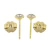 Image 4 : New 14k Yellow Gold 0.18 ctw Martini Bezel Round Brilliant Diamond Stud Earrings