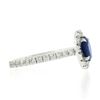 Image 6 : NEW Platinum 2.21 ctw GIA Ceylon Round Blue Sapphire Brilliant Diamond Halo Ring