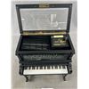 Image 2 : Unique Vintage Piano Shaped Musical Jewelry Box. Approx. 9.5"H x 9.75" x 6.5"