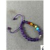 Image 2 : 3 New Stone Bracelets - Rose Quartz, Chakra & Chakra Amethyst