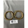 Image 2 : Huge Pair Of Gold Plated Hoop Earrings