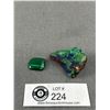 Image 2 : Malachite Cut, Azurite Specimen (Morocco) [R. $480.00], & Clear Quartz Rough [R. $280.00]