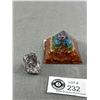 Image 2 : Orgonite Pyramid, Selenite [R. $389.00] , & Fluorite [R. $289.00]