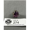 Image 1 : Antique Sterling & Amethyst Ring