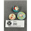 Image 1 : 3 Vintage Kids Badges - 2 Ice Cream & 1 Tony The Tiger