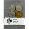 Image 1 : 4 Vintage Canadian Nickles 1942 & 1951. Good Condition