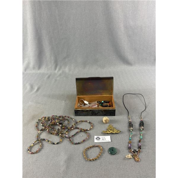 Nice Engraved Box, Dated 1960 and Presented to Dr. C.W. Booth with Contents