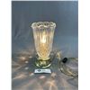 Image 1 : Mid Century Modern Hollywood Regency Heavy Cut Crystal, Lamp. Approx 8" Tall