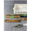Image 2 : Very Nice Lot of Miscellaneous Tools. Folding Rulers, Vintage Math Set and More!