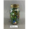 Image 1 : Jar of Vintage Marbles.
