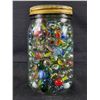 Image 1 : Glass Jar Filled with Vintage Marbles