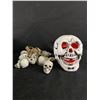 Image 4 : Nice Lot of Halloween Jack O Lanterns Blow Molds,( Working) Skull and Skeleton
