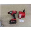 Image 1 : Milwaukee 18 Volt Cordless Impact Wrench with Battery & Charger - Works 