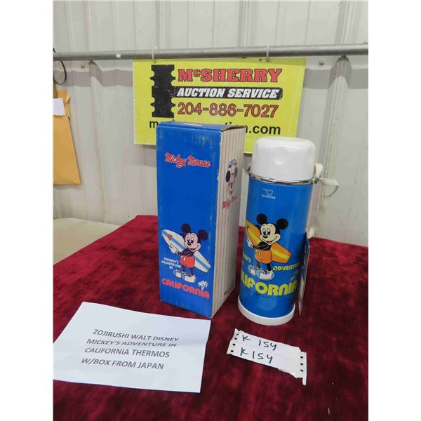 Zojirushi Walt Disney Mickeys Adventure in California Thermos with Box 