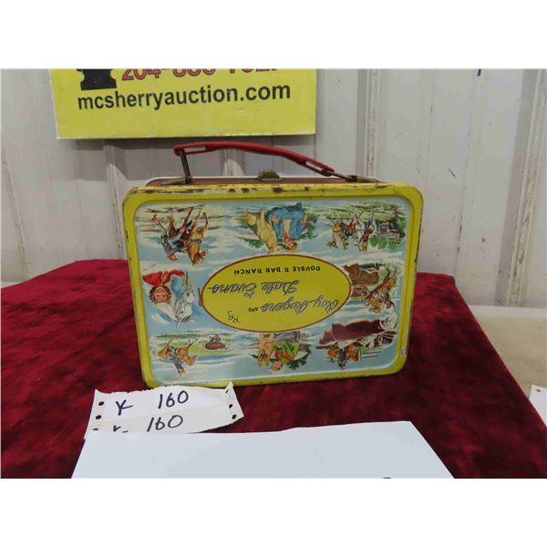 1955 Roy Rogers Waving Red Band Upside Down Error Mistake Metal Lunch Box