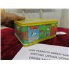 Image 5 : 1980 Peanuts Green Band Vintage Upside Down Error Mistake Metal Lunch Box
