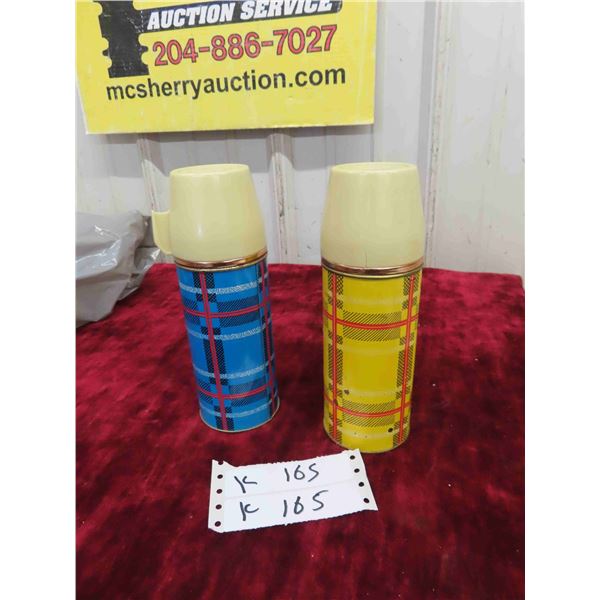 2 Sunflower Metal Thermos